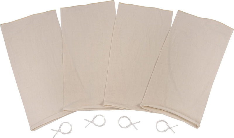 NUBILY Deer Quarter Game Bags Animal Game Bags for Hunting, 28" L x 14" W, 4-Bags Per Pack, Natural